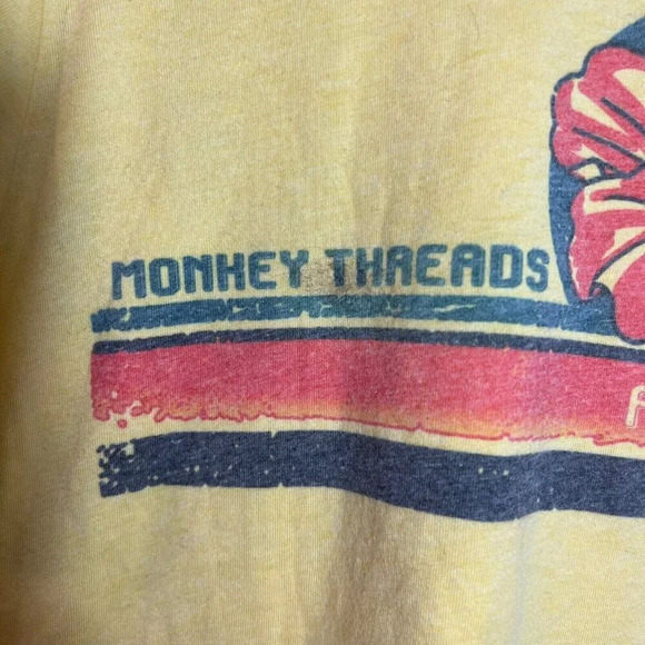 Next Level Apparel Girls T Shirt Small 6/7 Monkey Threads Puerto Rico Flower Top - Picture 4 of 5